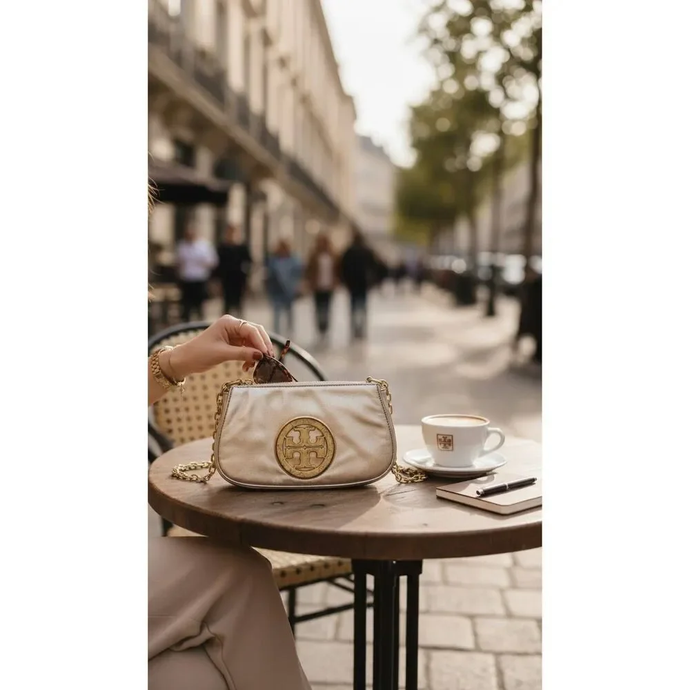 Tory Burch champagne purse